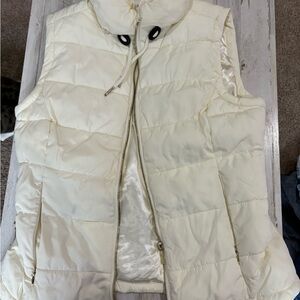 Calvin Klein Collection Cream Puffer Vest